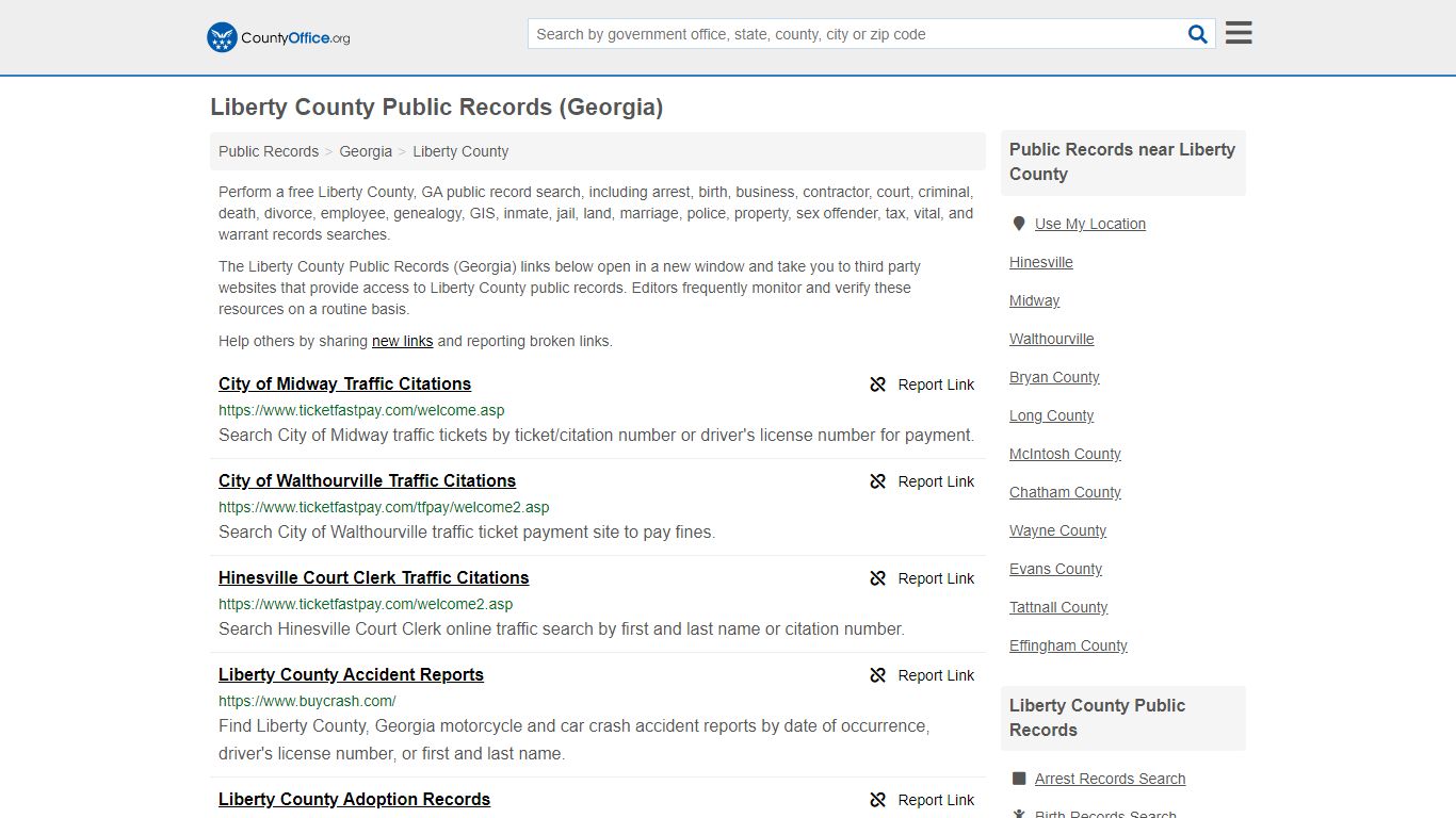 Public Records - Liberty County, GA (Business, Criminal ...